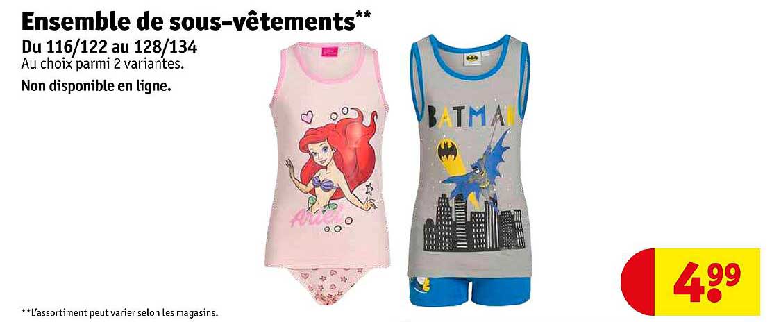 ensemble de sous-vêtements