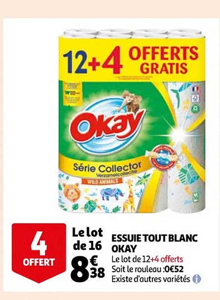 essuie tout blanc okay