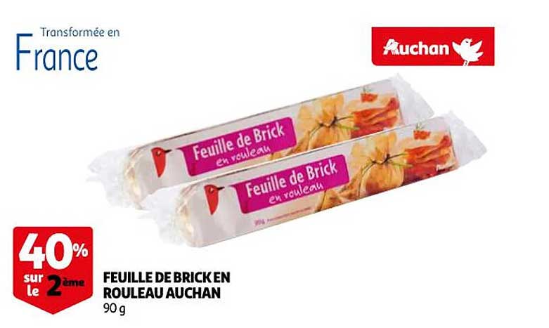 feuille de brick en rouleau auchan