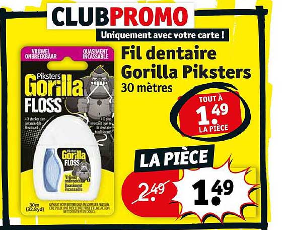 fil dentaire gorilla piksters