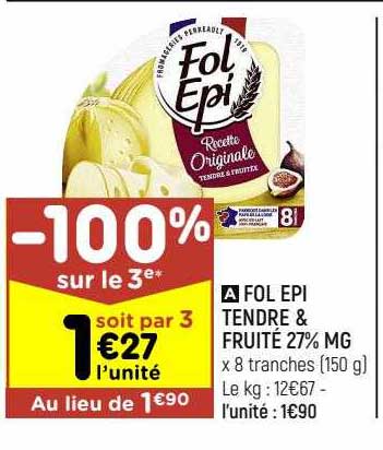 fol epi tendre & fruité 27% mg