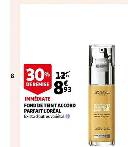 fond de teint accord parfait l'oréal