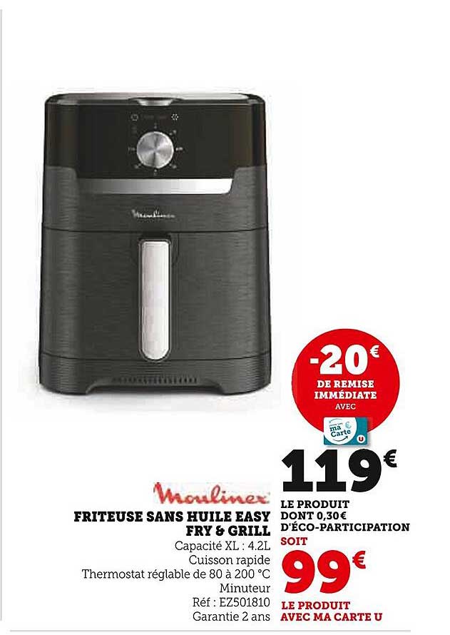 Friteuse Sans Huile Easy Fry & Grill Moulinex