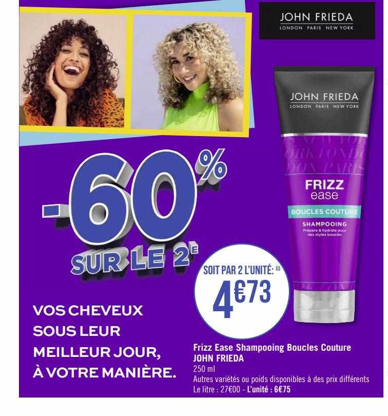 frizz ease shampooing boucles couture john frieda