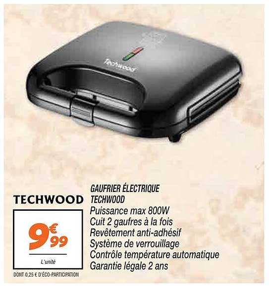 Gaufrier électrique Techwood