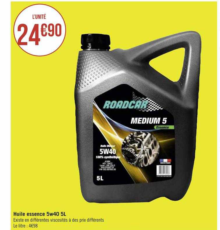 Huile Essence 5w40 5l Roadcar