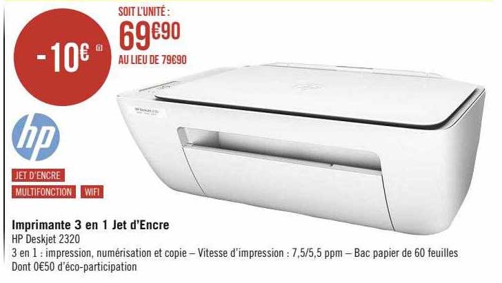 Imprimante 3 En 1 Jet D'encre Hp