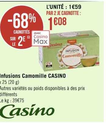 Infusions Camomille Casino