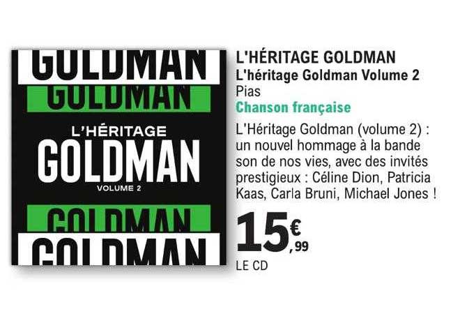 l'héritage goldman l'héritage goldman volume 2