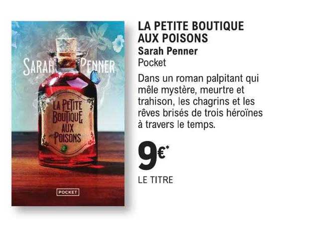 la petite boutique aux poisons - sarah penner