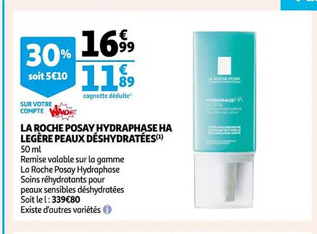la roche posay hydraphase ha légère peau déshydratées
