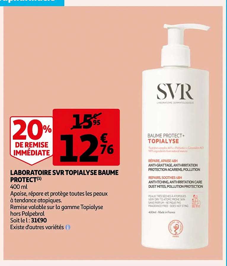 laboratoire svr topialyse baume protect