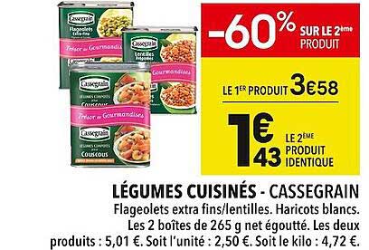 Légumes Cuisinés - Cassegrain