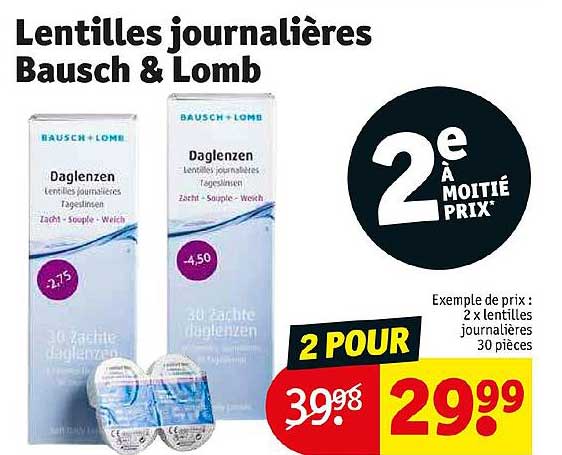 lentilles journalières bausch & lomb