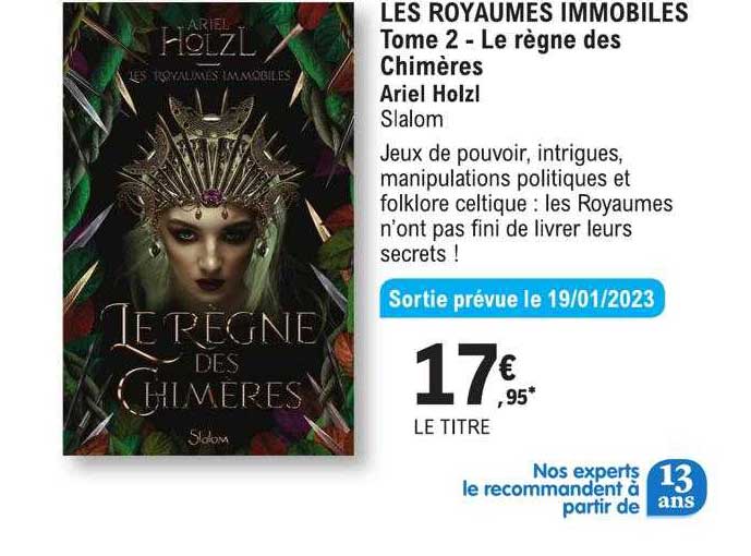 les royaumes immobiles tome 2 - le règne des chimères - ariel holzl