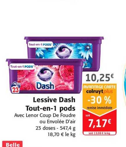 Lessive Dash Tout-en-1 Pods