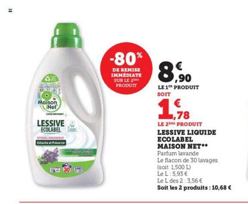 Lessive Liquide Ecolable Maison Net