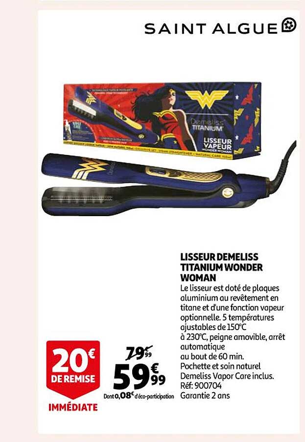 lisseur demeliss titanium wonder woman saint algue