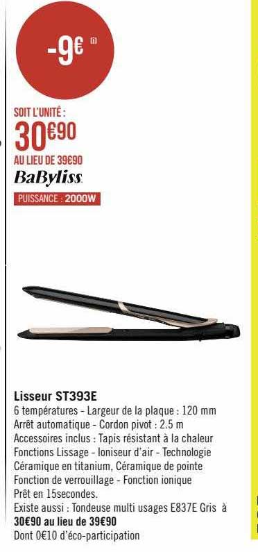 Lisseur St393e Babyliss