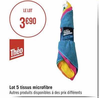 Lot 5 Tissus Microfibre Théo