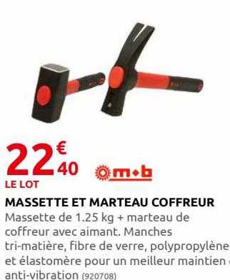 massette et marteau coffreur