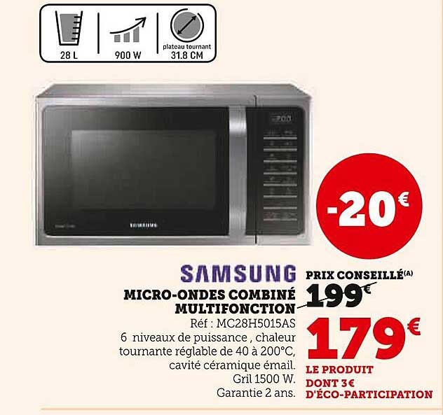 micro-ondes combiné multifonction samsung
