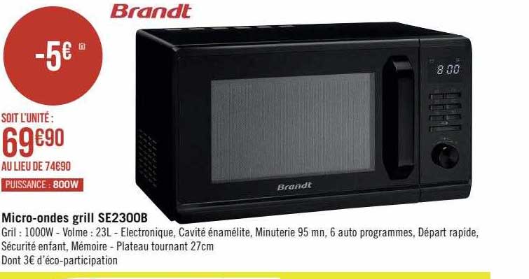 micro-ondes grill se2300b brandt