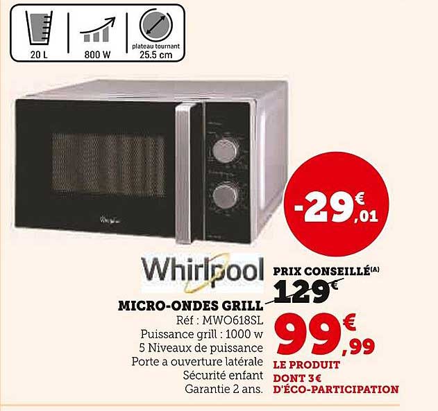 micro-ondes grill whirlpool