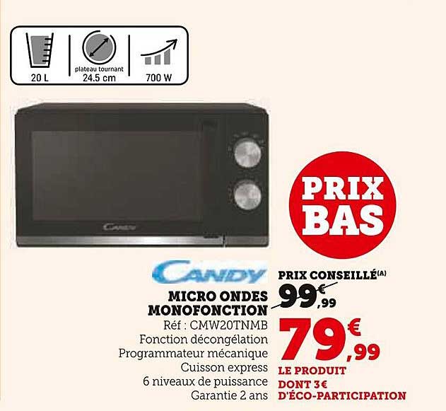 Micro Ondes Monofonction Candy