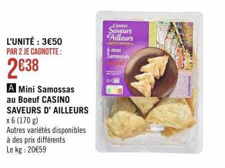 mini samossas au bœuf casino saveurs d'ailleurs