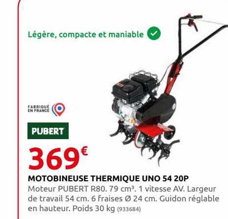 motobineuse thermique uno 54 20p pubert