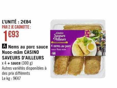 nems au porc sauce nuoc-mâm casino saveurs d'ailleurs