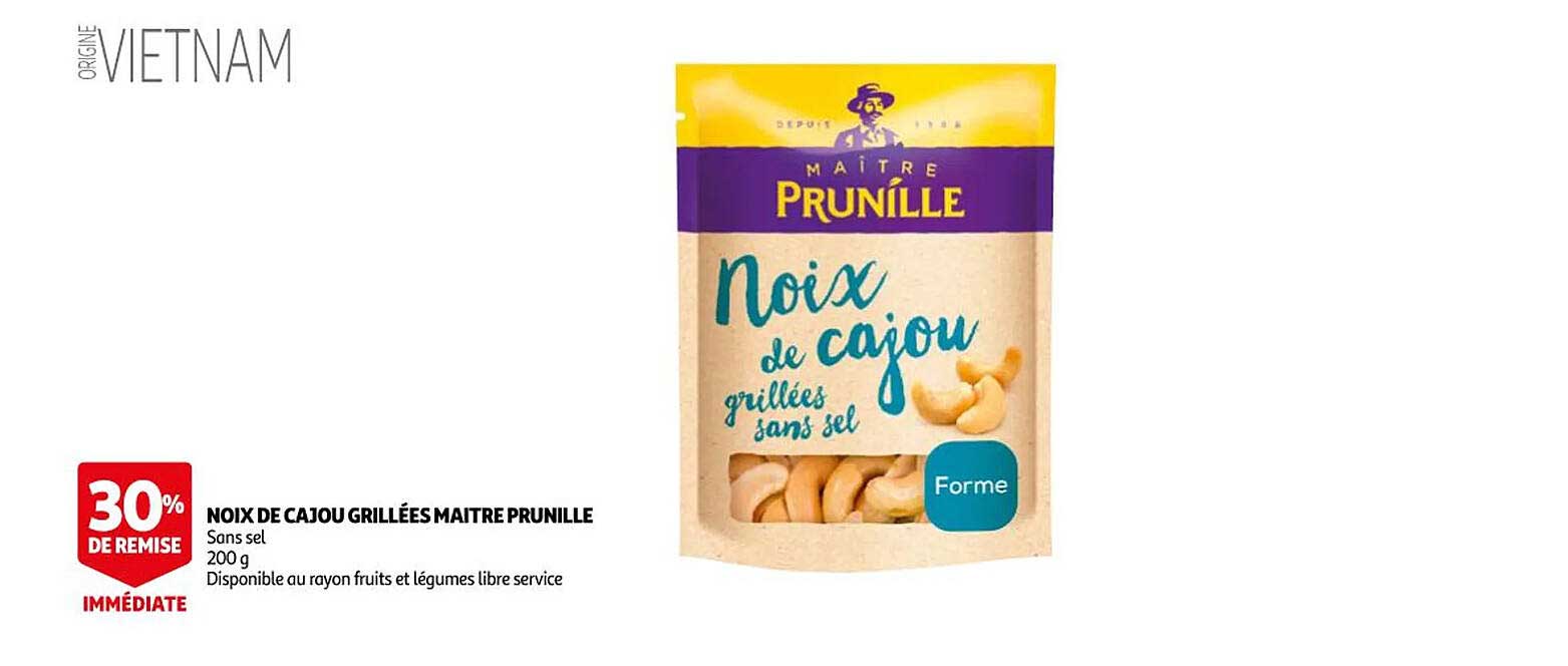noix de cajou grillées maître prunille