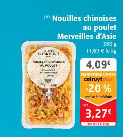 nouilles chinoises au poulet merveilles d'asie