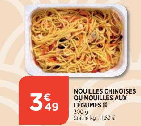 nouilles chinoises ou nouilles aux légumes