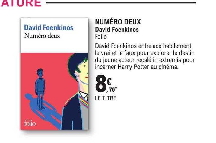 numéro deux - david foenkinos