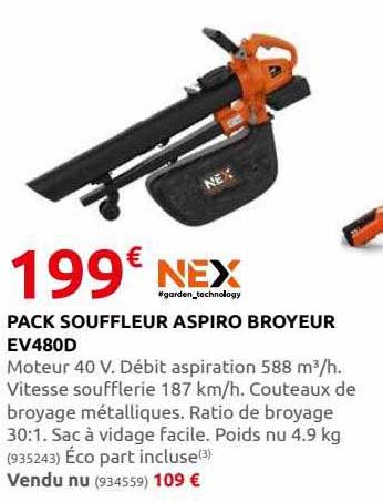 pack souffleur aspiro broyeur ev480d