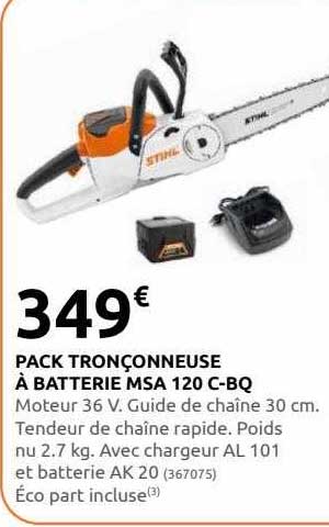 pack tronçonneuse à batterie msa 120 c-bq