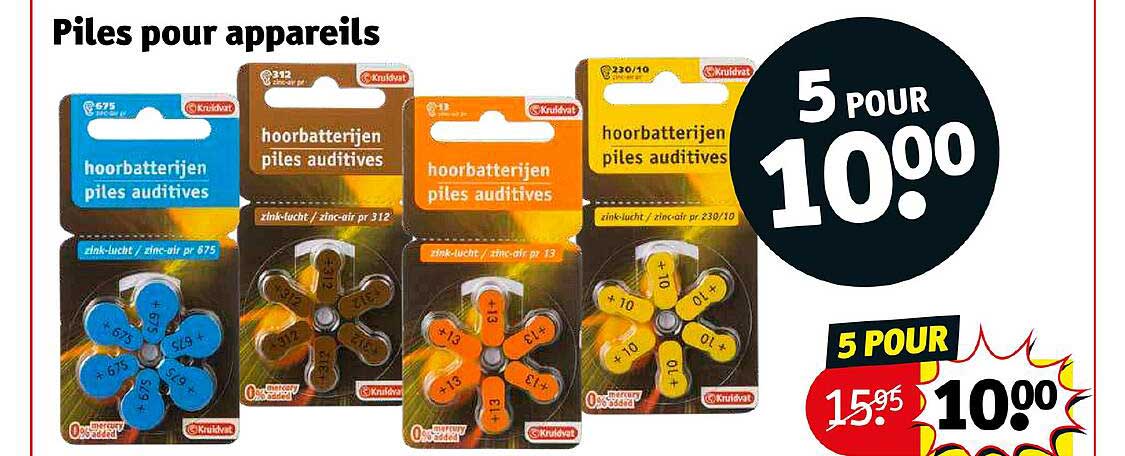 piles pour appareils