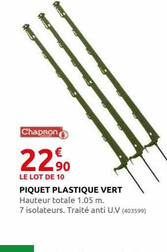piquet plastique vert chapron