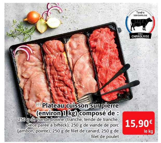 Plateau Cuisson Sur Pierre (environ 1 Kg)