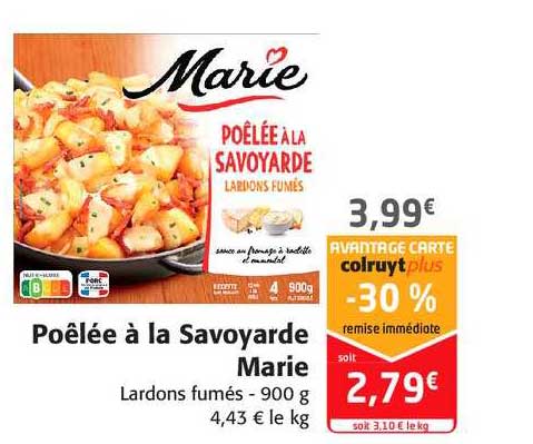 poêlée à la savoyarde marie