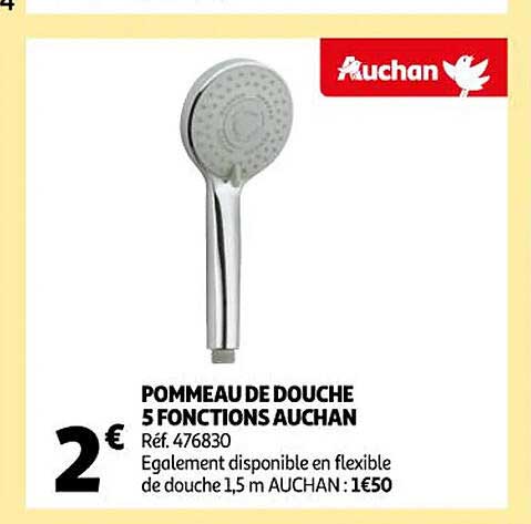 pommeau de douche 5 fonctions auchan