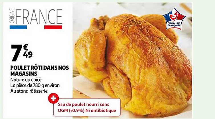 poulet rôti dans nos magasins