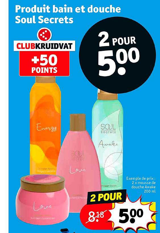 produit bain et douche soul secrets