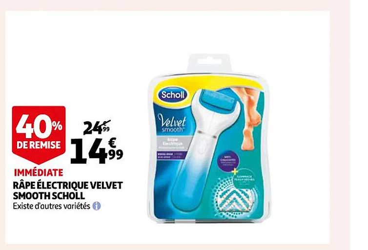 râpe électrique velvet smooth scholl