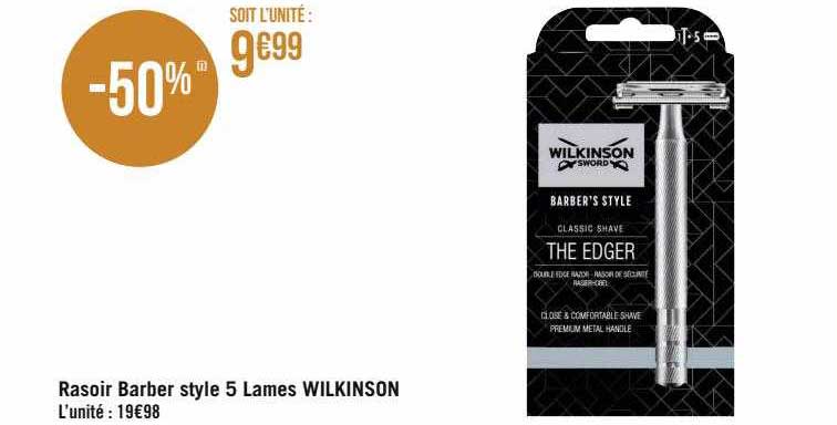 rasoir barber style 5 lames wilkinson