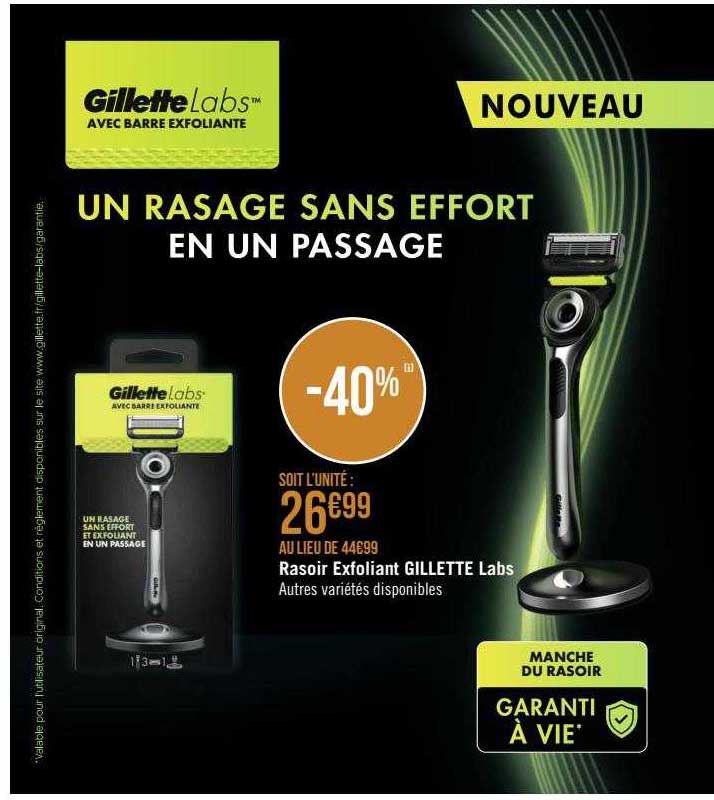 rasoir exfoliant gillette labs
