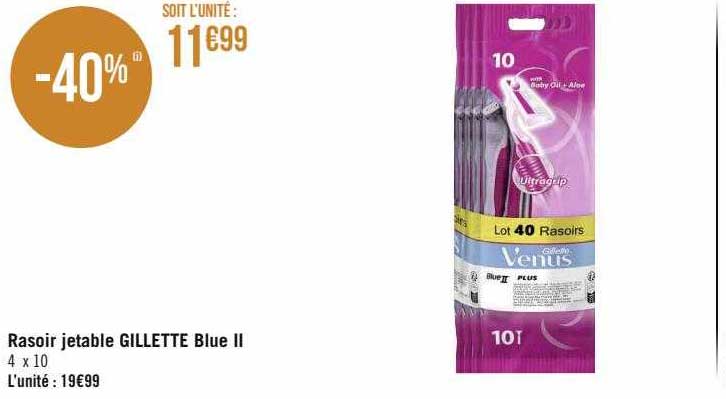 Rasoir Jetable Gillette Blue II