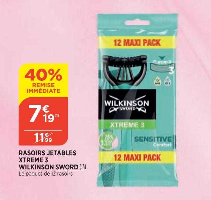 rasoirs jetables xtreme 3 wilkinson sword